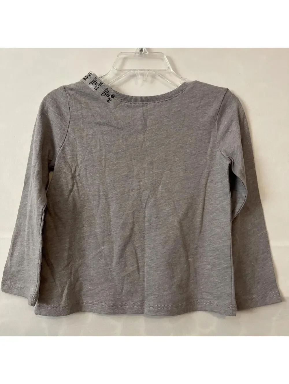 The Childrens Place Girls 18-24 Months Gray Long-Sleeved Cotton Shirt NWT! A2209